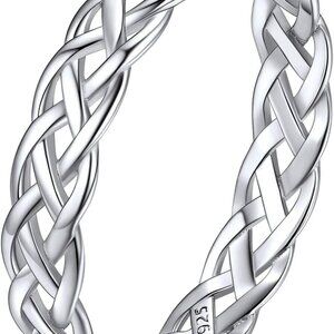 925 Sterling Silver Celtic Knot Eternity Wedding Band for Women, 4 mm Wide, Size